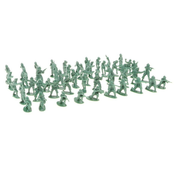 100PCS Plastic Green Army Men Toys for Boys, Little Toys Soldiers Army Guys Action Figures Sand Scene Accessories