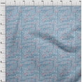thumbnail image 4 of oneOone Cotton Cambric Medium Blue Fabric Text Craft Projects Decor Fabric Printed By The Yard 42 Inch Wide, 4 of 5