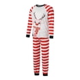 thumbnail image 2 of Kmbangi Ensemble de Pyjamas Parent-Enfant Hauts de Noël Élan Rayé Pantalons Longs Rayés, 2 of 9