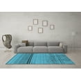 thumbnail image 3 of Ahgly Company Indoor Round Solid Light Blue Modern Area Rugs, 4' Round, 3 of 4