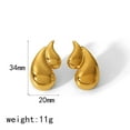 thumbnail image 4 of 18K Karat Gold Plated Earrings for Women Double Drop Stainless Steel Earrings Jewelry for Her Birthday Gift, 4 of 6