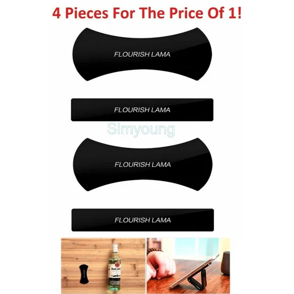 4Pcs Fixate Flourish Lama Amazing Nano Rubber Gel Pad Car Sticker Phone Holder