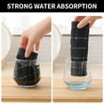 thumbnail image 3 of 100% Cotton Terry Kitchen Towels(Black, 13 x 28 inches), Checkered Designed, Soft and Super Absorbent Dish Towels, 2 Pack, 3 of 3