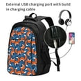 thumbnail image 2 of Pofeuu Abstract Vintage Fox and Plants Print Storage Laptop Backpack with USB Charging Port[Water Resistant] College Computer Bookbag Fits, 2 of 7