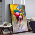 thumbnail image 3 of 1pc, Abstract Modern Abstract People In The Rain With Colorful Umbrellas, Oil Painting Posters Print Wall Art, Canvas Painting Art, For Living Room Cuadros Decor, Room Decor, Home Decor, Bedroom Deco, 3 of 4