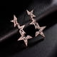 thumbnail image 3 of Pendientes largos con forma de estrella Bling Bling joyería con diamantes de imitación, 3 of 7