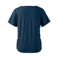 thumbnail image 4 of longantii Post Shoulder Surgery Shirts for Women Chemo Dialysis Port with 2 Shoulder Half Zippers After Rotator Cuff Tops Dark Blue XL, 4 of 9