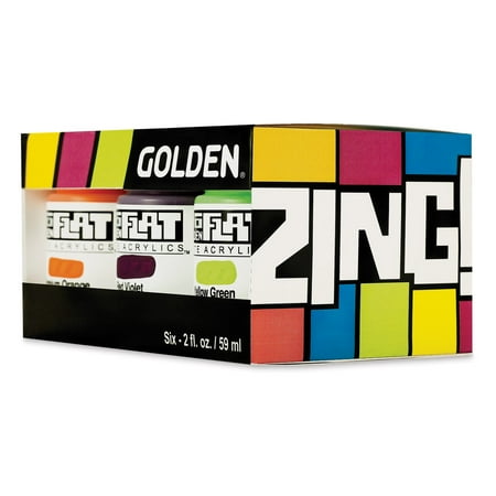 UPC: 0738797097414 | Golden SoFlat Matte Acrylic Paint – Zing  Set of 6  59 ml  Jar
