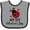 Heather and Black, variant on Inktastic 1st Valentines Day Ladybug Boys or Girls Baby Bib