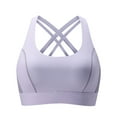 thumbnail image 1 of FhsagQ Bra Women Bras Plus Women's Color Block Wireless Sports Bra with Fixed Cups Back Design for Chest Support and Side Control Women's Bras Crotchless Green Bras for Women Push up Bra Purple M, 1 of 2