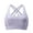 Purple, variant on Sports Bra for Women Yoga Bra for Workout Color Block Wireless Sports Bra Fixed Cups Back Design Chest Support Side Control Pink L