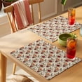thumbnail image 4 of Placemat Set of 4 Vintage Floral Placemats for Dining Table Flower Birds Washable Table Mats for Kitchen and Party Decor Indoor & Outdoor Use, 4 of 8