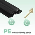 thumbnail image 3 of 10 Pcs Black Plastic Welding Rods 9.5mm x 250mm PE Flat Ribbon Welding Strip with Smoothing Tools (0.4inch x 10inch), 3 of 5