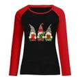 thumbnail image 5 of RKSTN Sweat-Shirt de Noël pour Femmes Patchwork Col Rond Imprimé Père Noël Manches Longues Confortable Blouse Régulière, 5 of 5