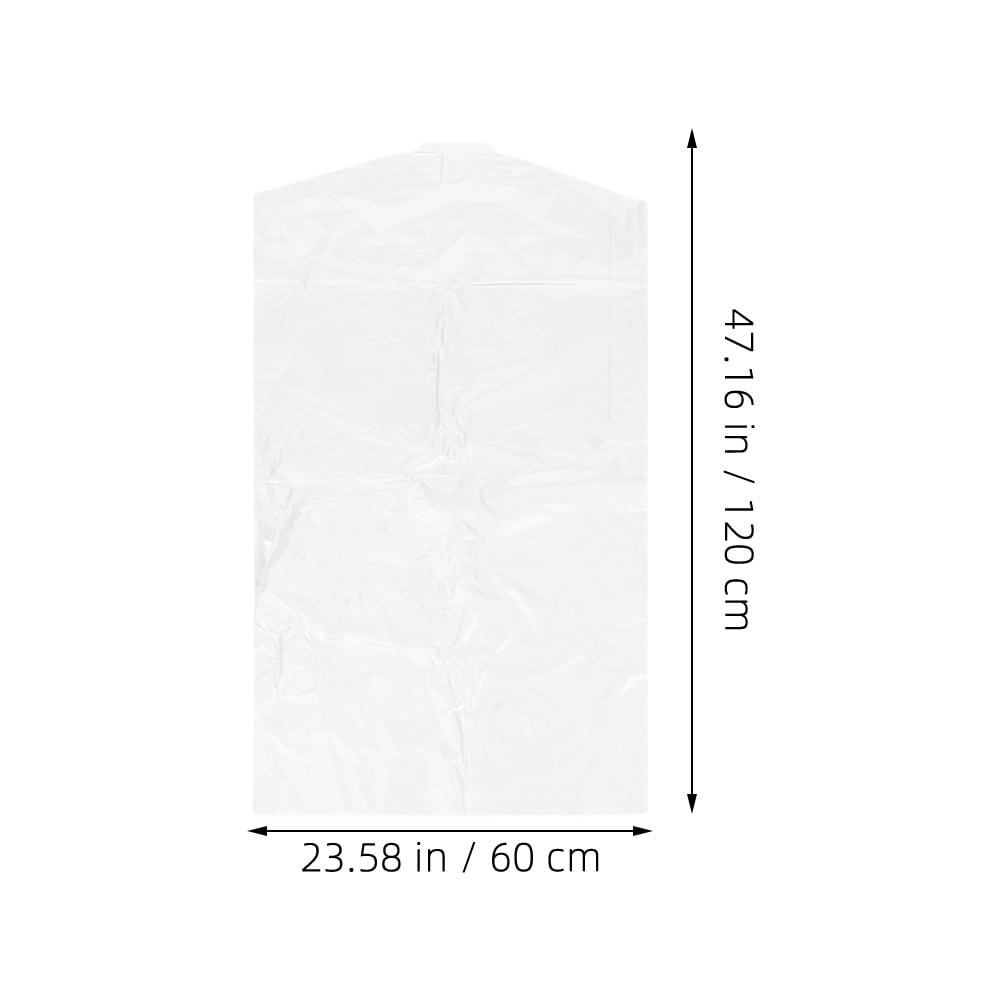 FONDOTIN Clear Plastic Clothes Storage Bags 40pcs Lightweight Portable Garment Covers for Dust and Organization