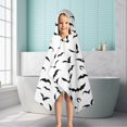 thumbnail image 6 of Black Halloween Bats Hooded Bath Towel，50"x30" for Ages 3 To 12 Kids, Quick Dry Lightweight Soft Microfiber Hood Beach Towel Cover Up for Kids, 6 of 7