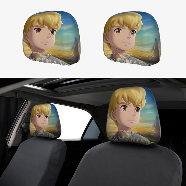 El Imaginario Funda Protectora Universal para Reposacabezas de Coche, Funda Elástica para Reposacabezas de Asiento de Auto, Funda de Tela Antipolvo, Accesorios de Interior 2 Piezas