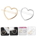 thumbnail image 5 of Luxshiny 4Pcs Hollow Heart Bobby Pins in Assorted Color Alloy for Stylish Hair Jewelry and Events, 5 of 8