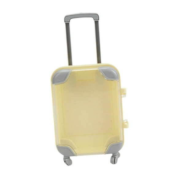 Mini maleta de moda para muñecas, equipaje multiusos para niños, juego de simulación, casa de juegos, juguete Amarillo