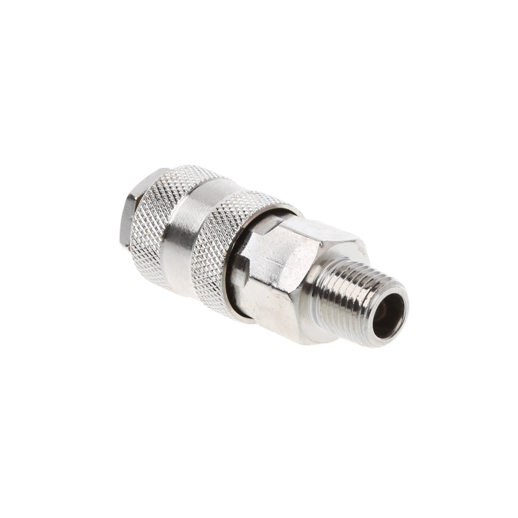 1 X Euro Air Line Hose Connector Fitting Female Quick Release 1/4 Inch BSP Male 