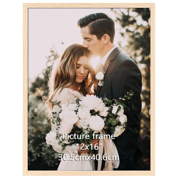 1 Pack 12x16 Picture Frame, Poster Frame for Wall  Display, Wood-colored Photo Frame