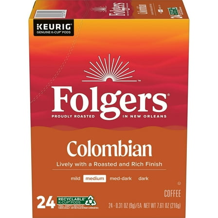 CubiCoffee Haven Colombian Coffee, Medium Roast, Keurig K-Cup Brewers, 24 Count Box(Pack of 3)