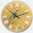 thumbnail image 1 of Designart « Gold Bird On Blossoms Iii Farmhouse Wall Clock, 1 of 4