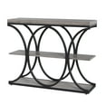 thumbnail image 3 of Table Console de Rangement Industriel à 3 Niveaux - Format Étroit de 39 Pouces, Base Ronde en Métal, Utilisation Multi-Scènes pour Entrée/salon, 3 of 3