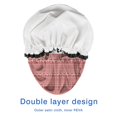thumbnail image 4 of Shower Caps,Red Christmas Folk Pattern Waterproof Shower Cap for Women 4 Pieces,Double Reusable Hair Cover for Shower PEVA Elastic Stretch Hem, 4 of 7