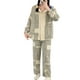 thumbnail image 2 of Pijamas de manga larga, pijamas de manga larga para mujer, pijamas con cuello vuelto, pijamas de manga larga, materiales ecológicos, 2 of 9