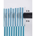 thumbnail image 6 of Colorful Stripe Curtains 45 Inch Length,Sheer Curtains for Bedroom Living Room Window Modern Teal Blue Green Vertical Striped Rod Pocket Drapes Kitchen Curtains Small Half Window 42"x45" 2 Panels, 6 of 6