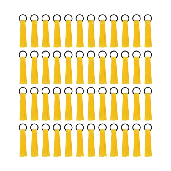 Colcolo 48 Pieces Cheerleader Name Tag Cheer Pom Tags for Sports Team Cheer Yellow