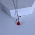 thumbnail image 4 of Summer SaleThree-dimensional oil drop red rose pendant necklace for women jewelry-decoration, 4 of 4