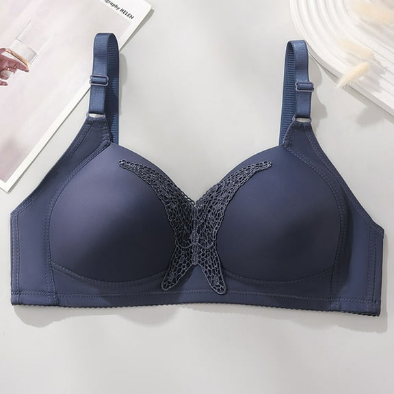 ylioge L-5X Plus Size Bras for Women No Show Push Up Bralettes No Underwire Solid Color Breathable Full-Coverage Support Underwear Bra
