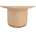 thumbnail image 2 of Pemberly Row Light Brown Oak Wood Pedestal Dining Table (Seats 4), 2 of 3