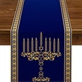 thumbnail image 4 of Jiibva Hanukkah Table Runner Chanukah Menorah Star of David Table Decor Jewish Holiday Party Kitchen Dining Home Decorations, 4 of 7