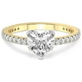 thumbnail image 3 of 3 Carat IGI Certified Heart Shape Lab Grown Diamond Engagement Ring | 14K Yellow Gold | Kylie Eternity Lab Diamond Ring | FG-VS1-VS2 Quality Friendly Diamonds, 3 of 5