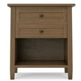 thumbnail image 5 of Simpli Home Warm Shaker Solid Wood 24 inch Wide Transitional Nightstand in Rustic Natural Aged Brown, 5 of 12