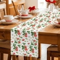 thumbnail image 5 of Strawberry Table Runner 72 Inches, Fruits Green Palm Leaves Red Watercolor Bed Runner Dresser Scarves Tabletop for Indoor Outdoor Parties/Ceremony/Banquet, 18" x 72", 5 of 9