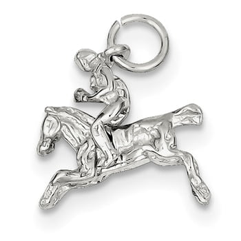 Lex & Lu Sterling Silver Moveable Bronco Charm
