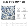 thumbnail image 6 of COMIO Chinoiserie Throw Pillow Covers Blue and White Home Decor, Floral Pillowcase Cushion Cover for Bed Sofa Couch,2 pcs White, 6 of 6