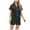 01-Black, variant on Silk Pajamas for Women Short Sleeve Button Down Sleepwear Loungewear 2 piece Satin Pj Sets 02-Champagne L