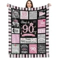 thumbnail image 1 of LHSHID 90th Birthday Blankets for Women Blanket 90th Birthday Blanket Ideas 90th Birthday Decorations Women 90 Birthday Blanket for 90 Year Old Women Throw Blanket 30"x40", 1 of 7