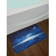 thumbnail image 2 of Night Bath Mat, Heavenly Majestic Galaxy View Falling Stars Celestial Magical Cosmos, Non-Slip Plush Mat Bathroom Kitchen Laundry Room Decor, 29.5 X 17.5 Inches, Navy Blue White Indigo, Ambesonne, 2 of 2