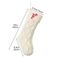 thumbnail image 3 of Christmas Stockings with Initials, Knitted Embroidery Christmas Stockings with Letter, for Xmas Decor,Holiday Family Party, White, Letter F, 3 of 5