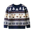 thumbnail image 3 of Children's Christmas Sweater Holiday Boys Girls Toddler Knitted Sweater Winter Xmas Crewneck Pullover 1-6 Years, 3 of 9