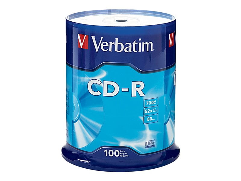 Verbatim 700 MB 80-Minute 52x CD-Rs (100 Pack) Disc Storage Media