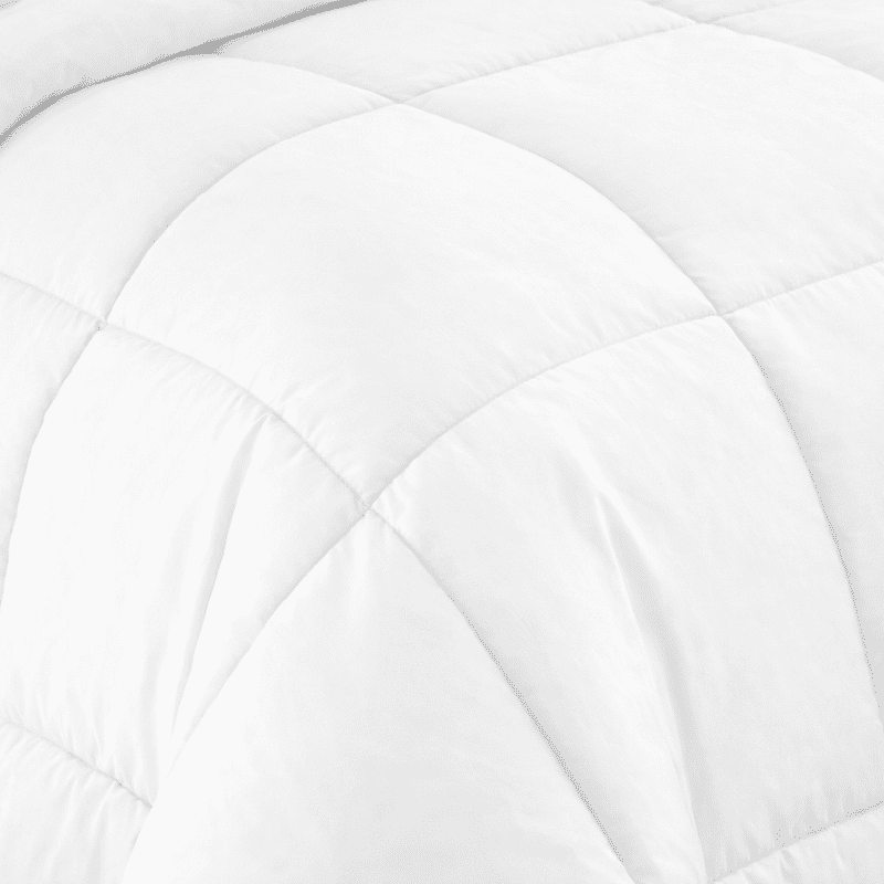 Luxury 500-TC Egyptian Cotton Box-Stitched Design Comforter | 300 GSM | Single Piece, Oversized King Size 98" x 120" Inches, 1pc Comforter with 4 Corner Tabs, (White)