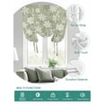 thumbnail image 2 of Sage Green Snowflake Christmas Tie Up Curtains for Windows 63 Inch Length Balloon Curtains Kitchen Adjustable Balloon Window Shade Xmas Winter Abstract Art Tie Up Bathroom Curtain Window 42"x63", 2 of 6