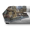 thumbnail image 3 of Urban Soft Flannel Fleece Blanket, Skyline of Brooklyn New York USA Cityscape Bridge Buildings and River Coastal Scenery, Cozy Plush for Indoor and Outdoor Use, 60" x 80", Multicolor, by Ambesonne, 3 of 6